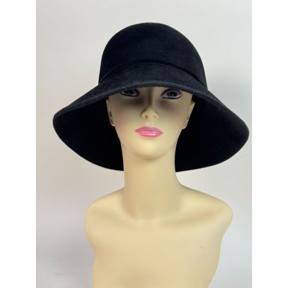 Helen Kaminski Black Wool Felt Wide Brim Hat Made In Australia main image 8
